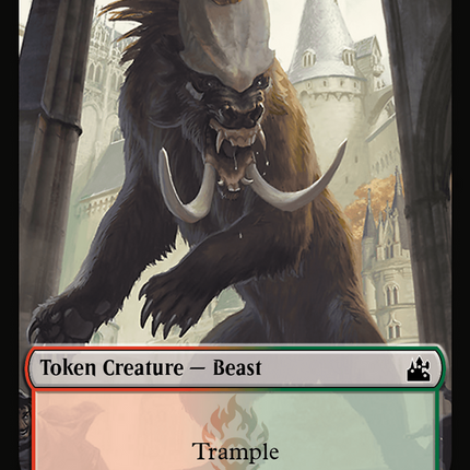 Spirit (0018) // Beast Double-Sided Token [Ravnica Remastered Tokens]