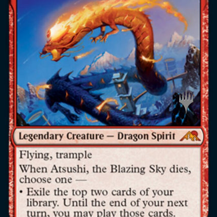 Atsushi, the Blazing Sky (Promo Pack) [Kamigawa: Neon Dynasty Promos]