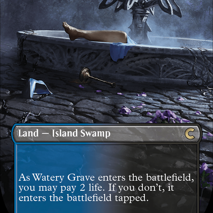Watery Grave (Borderless) [Ravnica: Clue Edition]
