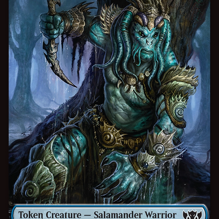 Salamander Warrior // Zombie Druid Double-Sided Token [Tarkir: Dragonstorm Commander Tokens]