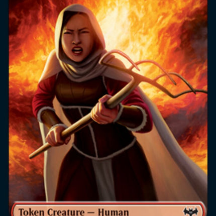 Zombie (008) // Human (010) Double-Sided Token [Innistrad: Crimson Vow Tokens]