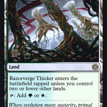 Razorverge Thicket [Phyrexia: All Will Be One Prerelease Promos]