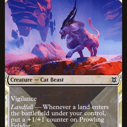 Prowling Felidar (Showcase) [Zendikar Rising]