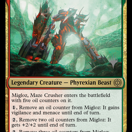 Migloz, Maze Crusher (Promo Pack) [Phyrexia: All Will Be One Promos]