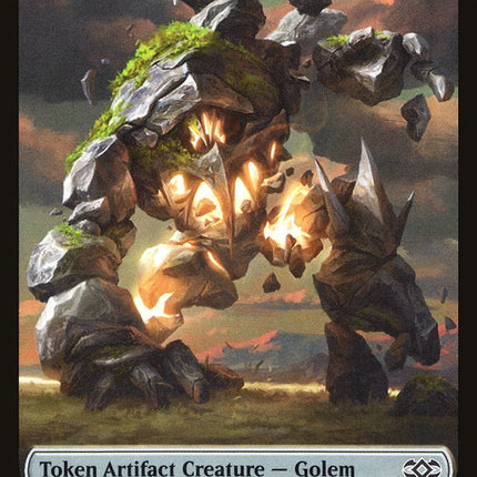 Clue // Golem Double-Sided Token [Double Masters Tokens]