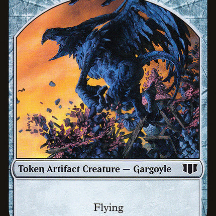 Gargoyle // Elf Warrior Double-Sided Token [Commander 2014 Tokens]