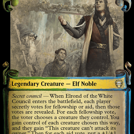 Elrond of the White Council [The Lord of the Rings: Tales of Middle-Earth Commander Showcase Scrolls]