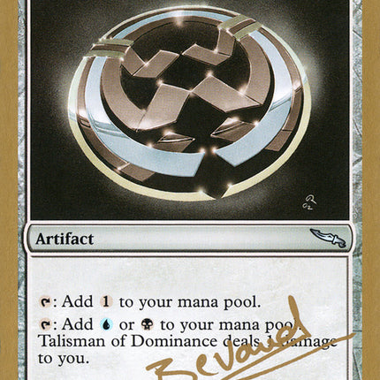 Talisman of Dominance (Manuel Bevand) [World Championship Decks 2004]