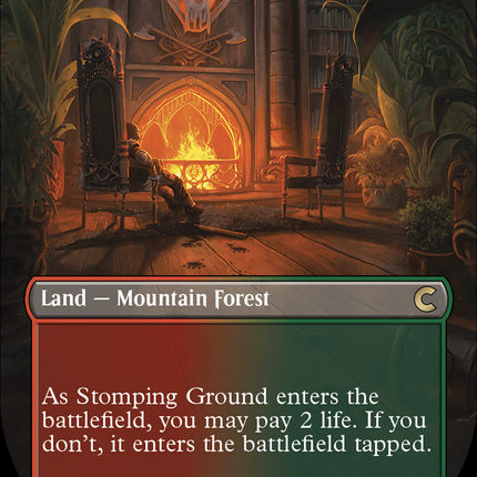 Stomping Ground (Borderless) [Ravnica: Clue Edition]