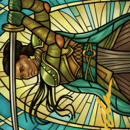Shanna, Purifying Blade Art Card 2 (Gold-Stamped Signature) [Dominaria United Art Series]