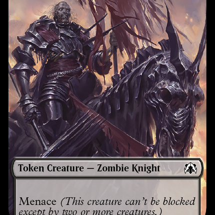 Zombie Knight // Human (6) Double-Sided Token [March of the Machine Commander Tokens]