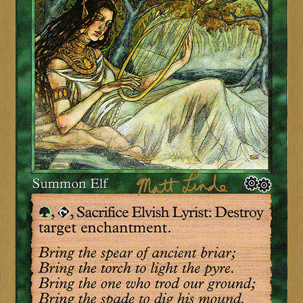 Elvish Lyrist (Matt Linde) [World Championship Decks 1999]