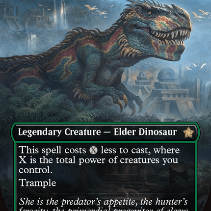 Ghalta, Primal Hunger (Borderless) (Mana Foil) [Foundations]