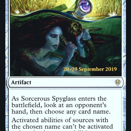 Sorcerous Spyglass [Throne of Eldraine Prerelease Promos]