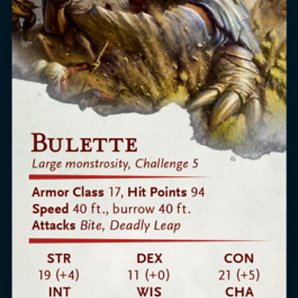 Bulette Art Card (Gold-Stamped Signature) [Dungeons & Dragons: Adventures in the Forgotten Realms Art Series]