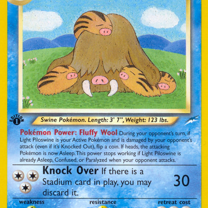 Light Piloswine (26/105) [Neo Destiny 1st Edition]