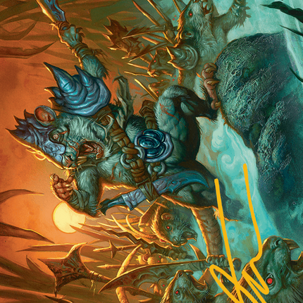 Persistent Marshstalker Art Card (Gold-Stamped Signature) [Bloomburrow Art Series]
