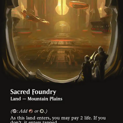 Sacred Foundry (Borderless) (Galaxy Foil) [Edge of Eternities]