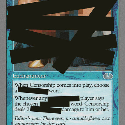 Censorship [Unglued]
