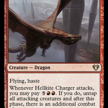Hellkite Charger (Foil Etched) [Commander Masters]