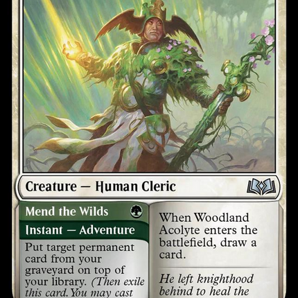 Woodland Acolyte // Mend the Wilds [Wilds of Eldraine]