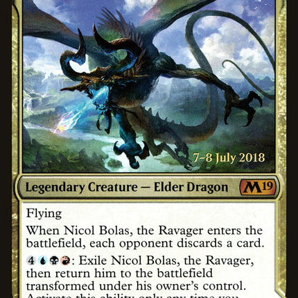 Nicol Bolas, the Ravager // Nicol Bolas, the Arisen [Core Set 2019 Prerelease Promos]