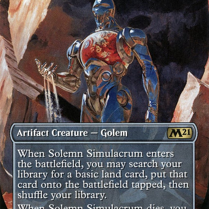 Solemn Simulacrum (Borderless Alternate Art) [Core Set 2021]