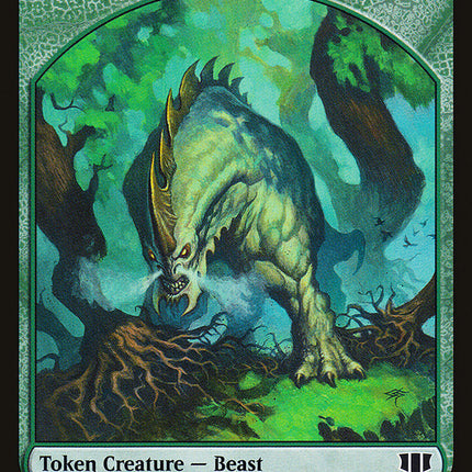 Elf Druid // Beast (020/036) Double-Sided Token [Commander 2014 Tokens]