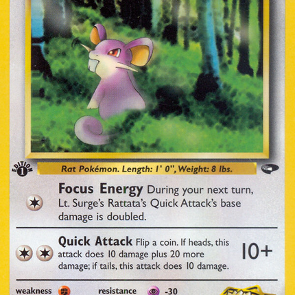 Lt. Surge's Rattata (85/132) [Gym Challenge 1st Edition]