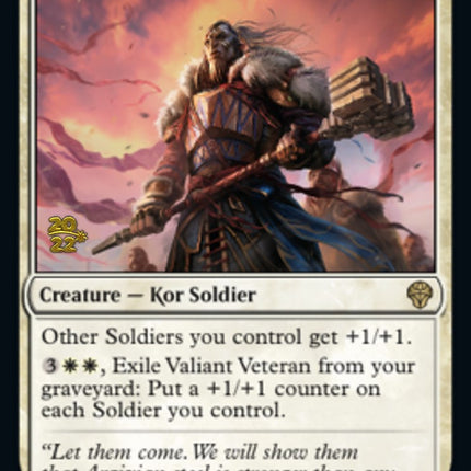 Valiant Veteran [Dominaria United Prerelease Promos]