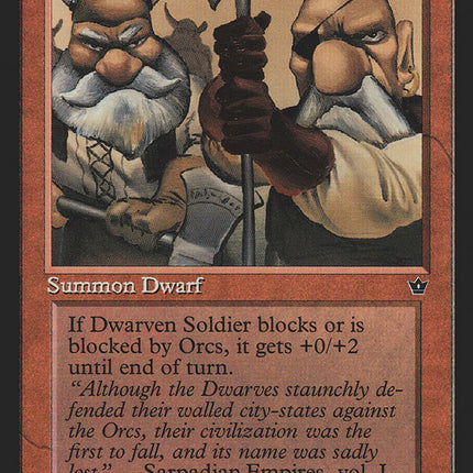 Dwarven Soldier (Douglas Shuler) [Fallen Empires]
