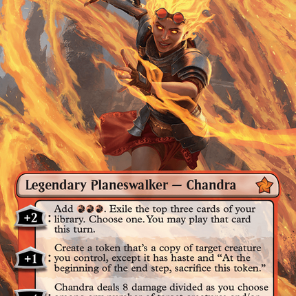 Chandra, Flameshaper (Borderless) (Mana Foil) [Foundations]