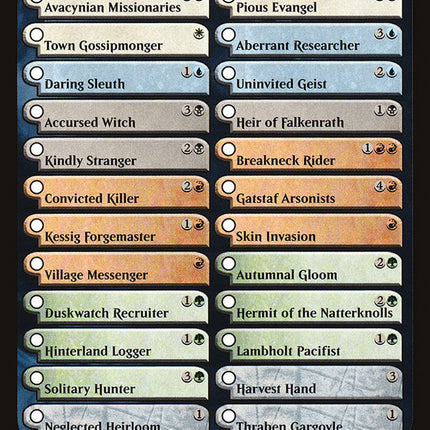 Shadows Over Innistrad Checklist 1 [Shadows over Innistrad Tokens]