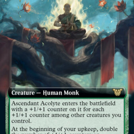 Ascendant Acolyte (Extended Art) [Kamigawa: Neon Dynasty Commander]