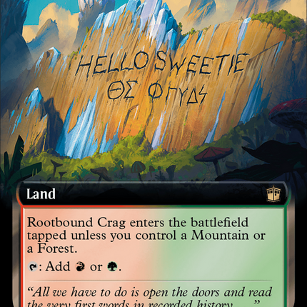 Rootbound Crag (Extended Art) (Surge Foil) [Doctor Who]