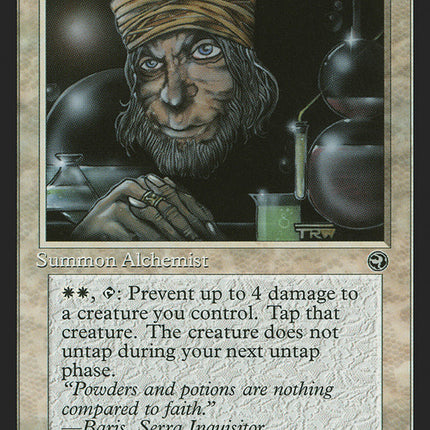 Samite Alchemist (Baris Flavor Text) [Homelands]