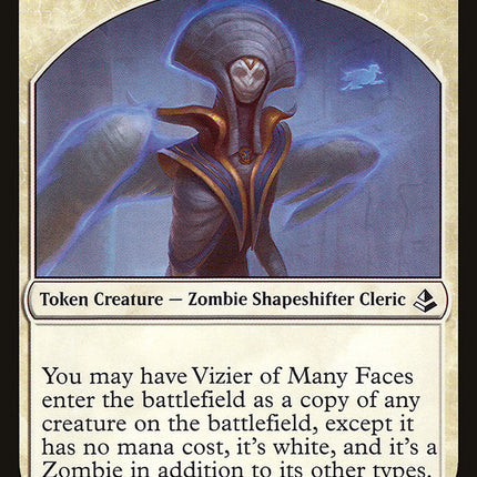Vizier of Many Faces // Zombie Double-Sided Token [Amonkhet Tokens]
