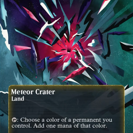 Meteor Crater (0161) (Borderless) (Galaxy Foil) [Edge of Eternities: Stellar Sights]