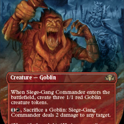 Siege-Gang Commander (Borderless Alternate Art) [Dominaria Remastered]