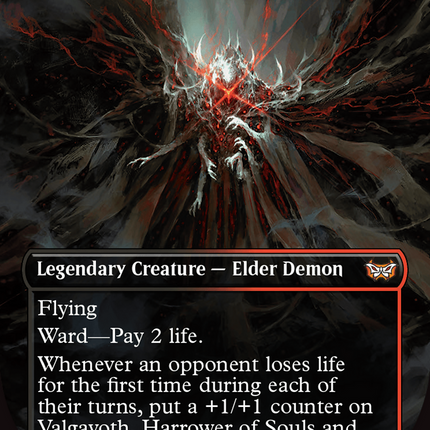 Valgavoth, Harrower of Souls (Borderless) [Duskmourn: House of Horror Commander]
