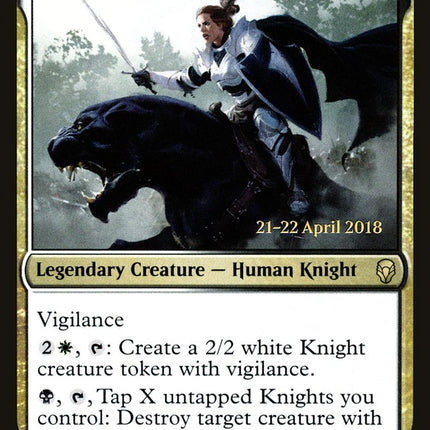 Aryel, Knight of Windgrace [Dominaria Prerelease Promos]