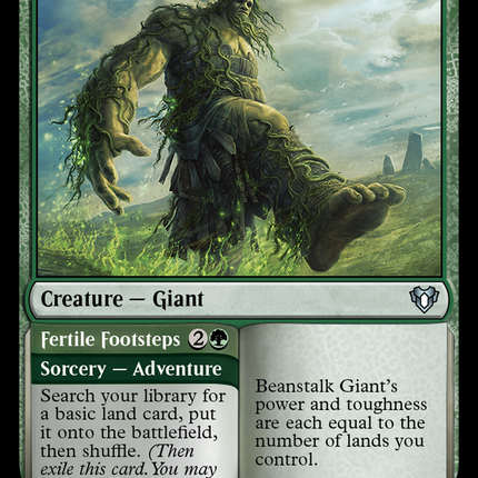 Beanstalk Giant // Fertile Footsteps [Commander Masters]