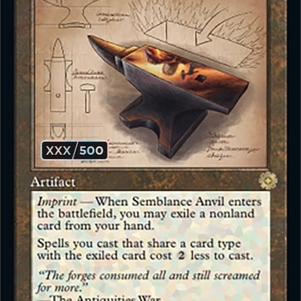 Semblance Anvil (Retro Schematic) (Serialized) [The Brothers' War Retro Artifacts]