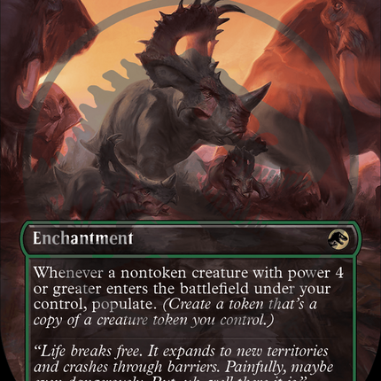 Life Finds a Way (Emblem) (Borderless) [Jurassic World Collection Tokens]