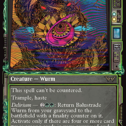 Balustrade Wurm (Showcase) [Duskmourn: House of Horror]