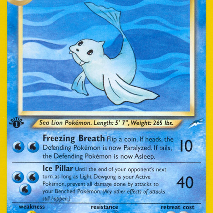 Light Dewgong (45/105) [Neo Destiny 1st Edition]