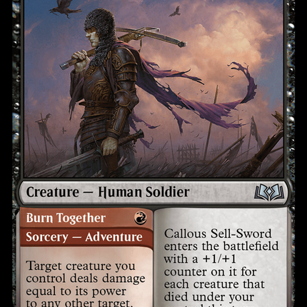 Callous Sell-Sword // Burn Together [Wilds of Eldraine]