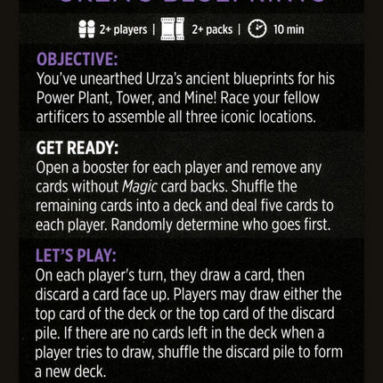 Urza's Blueprints (Magic Minigame) [Modern Horizons 2 Minigame]