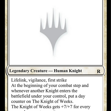 The Knight of Weeks [Unknown Event]