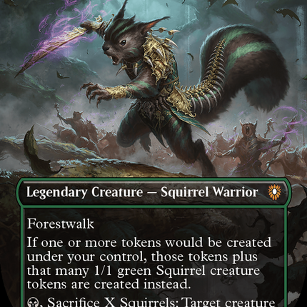 Chatterfang, Squirrel General (Borderless) [Bloomburrow Commander]